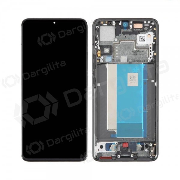Xiaomi Poco F6 Pro ekranas (juodas) (su rėmeliu) (originalus)