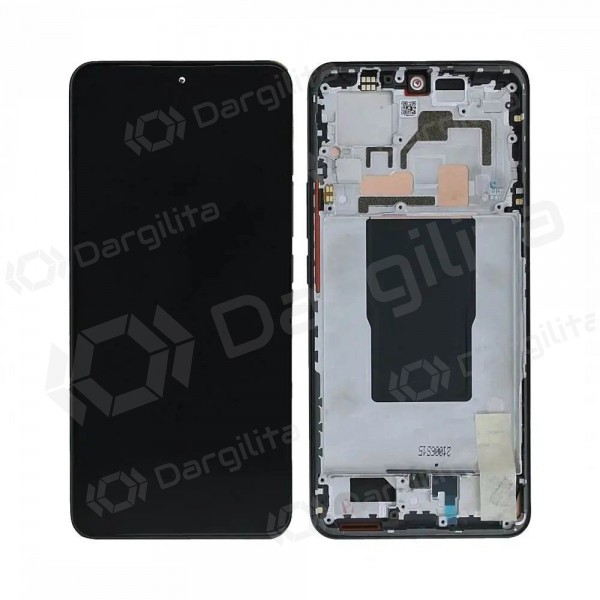 Xiaomi 12T, 12T Pro ekranas (juodas) (su rėmeliu) (originalus)
