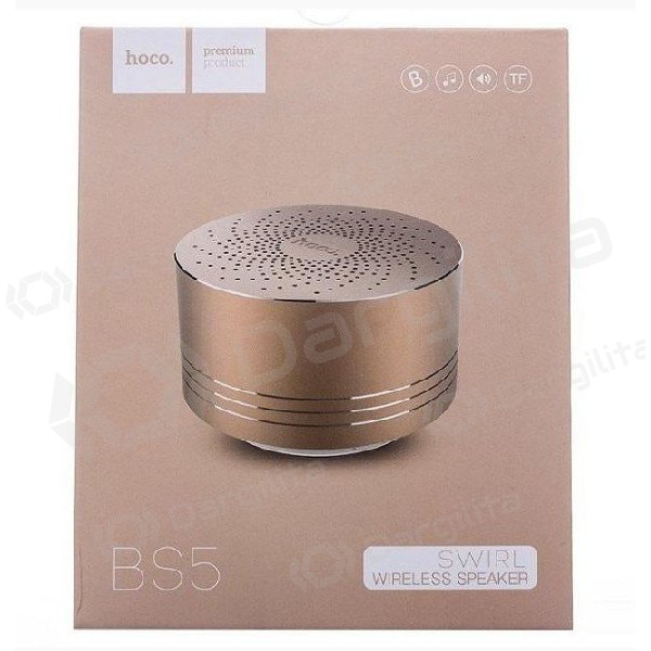 Bluetooth nešiojamas garsiakalbis HOCO BS5 (MicroSD, laisvų rankų įranga, AUX,FM) (auksinis)