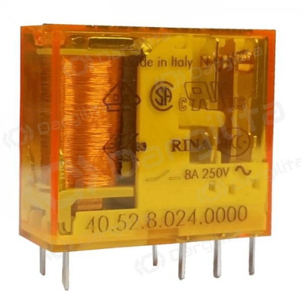 Relė 2 grupė 40 serijos Finder 405280240000 (24V AC, 8A/250VAC)