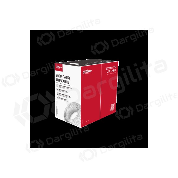 Kabelis ryšio Dahua UTP5e PFM920I-5EUN (Cat5e, HDPE, PoE, PVC, ritė 305m)