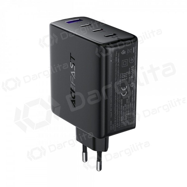 Telefono įkroviklis Acefast A94 100 W GaN 3x USB-C + USB-A juodas
