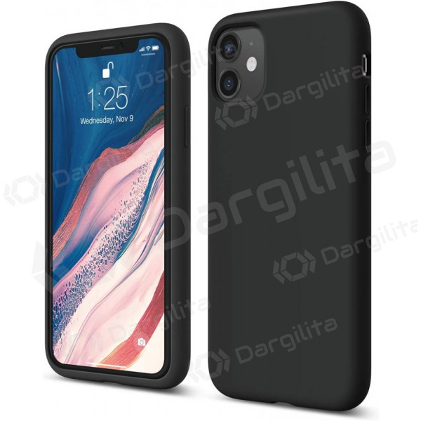 Samsung Galaxy S25 Edge dėklas "Liquid Silicone" 1.5mm (juodas)