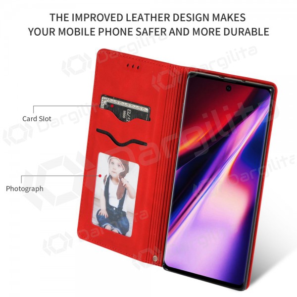 Xiaomi Redmi Note 12 Pro+ dėklas "Business Style" (raudonas)