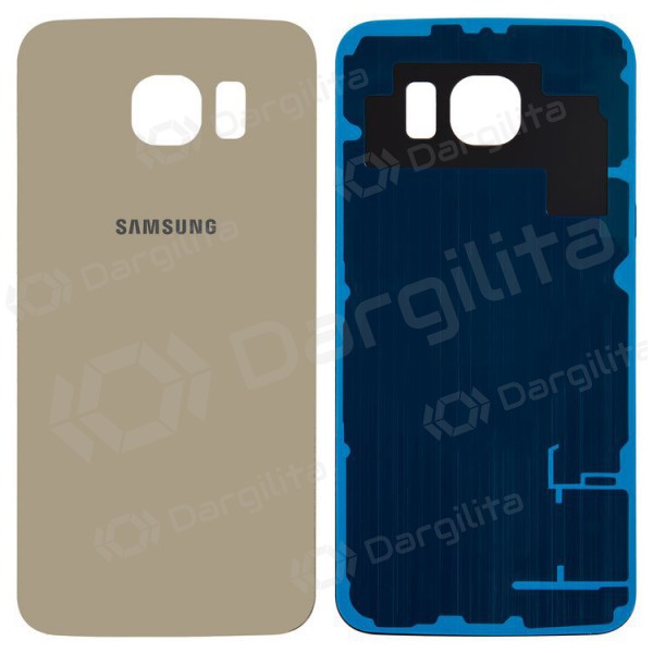 Samsung G920F Galaxy S6 galinis baterijos dangtelis (auksinis / Platinum) (naudotas grade A, originalus)