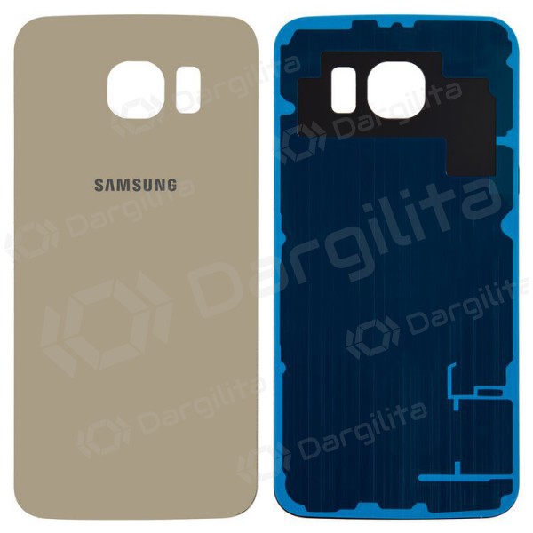 Samsung G920F Galaxy S6 galinis baterijos dangtelis (auksinis, Platinum) (naudotas grade B, originalus) Samsung G920F Galaxy S6 galinis baterijos dangtelis (auksinis, Platinum) (naudotas grade B, originalus)