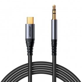 Audio laidas Joyroom SY-A07 USB-C į 3.5 mm 1.2 m juodas
