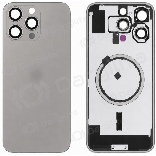 Apple iPhone 16 Pro Max galinis dangtelis (pilkas) (Premium)