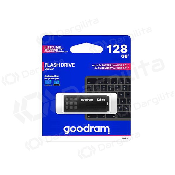 Atmintinė Goodram UME3 128GB USB 3.0 Atmintinė Goodram UME3 128GB USB 3.0