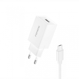 Telefono įkroviklis Foneng K210 10 W USB-A MicroUSB baltas