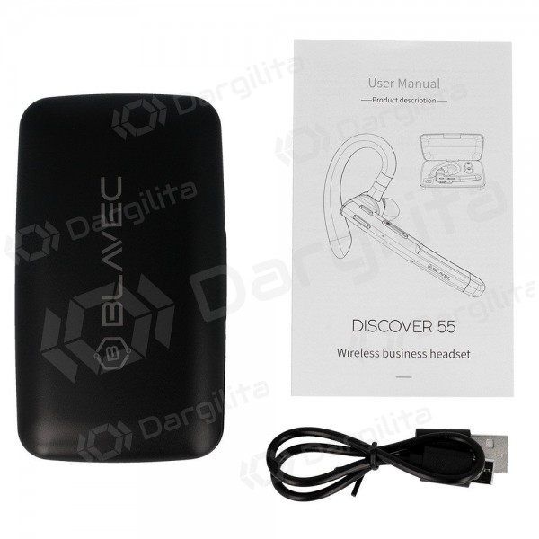 Bluetooth laisvų rankų įranga Blavec Discover 55 BHDI55-B Bluetooth 5.1 USB-C juoda