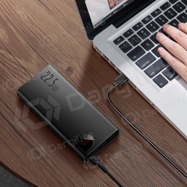 Išorinė baterija Power Bank Baseus Adaman 22.5W 20000mAh + Type-C 0.3m juoda PPAD070101