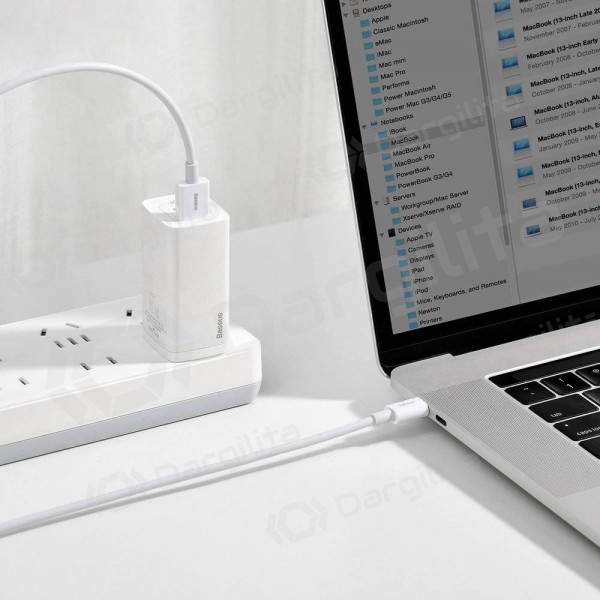 USB-C laidas Baseus Superior USB-A į USB-C 2 m baltas