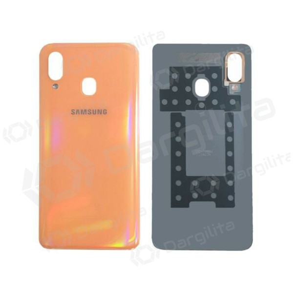 Samsung A405 Galaxy A40 2019 galinis baterijos dangtelis rausvas (Coral Orange)