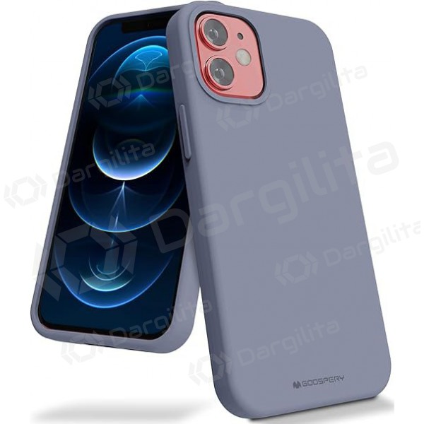 Apple iPhone 12 Pro Max dėklas Mercury "Silicone Case" (levandos pilka) Apple iPhone 12 Pro Max dėklas Mercury "Silicone Case" (levandos pilka)