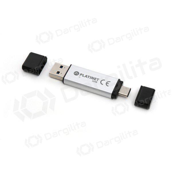 Atmintinė Platinet 32GB OTG USB 3.0 + Type-C (sidabrinė)