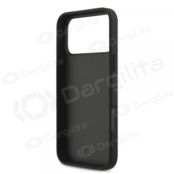Apple iPhone 17 Pro Max dėklas "Guess PU 4G Metal Logo" (pilkas)