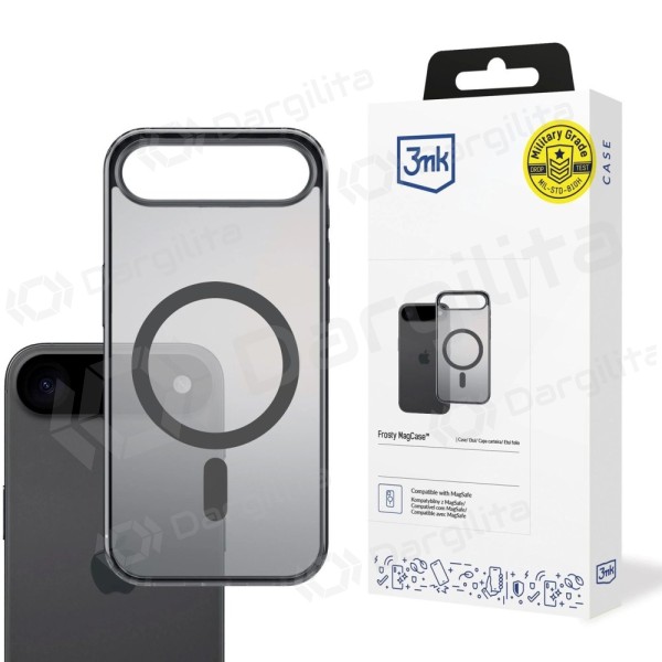 Apple iPhone Air dėklas "3mk Frosty MagCase" (juodas)