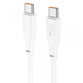 USB-C laidas Hoco X93 USB-C į USB-C 1 m 100 W baltas