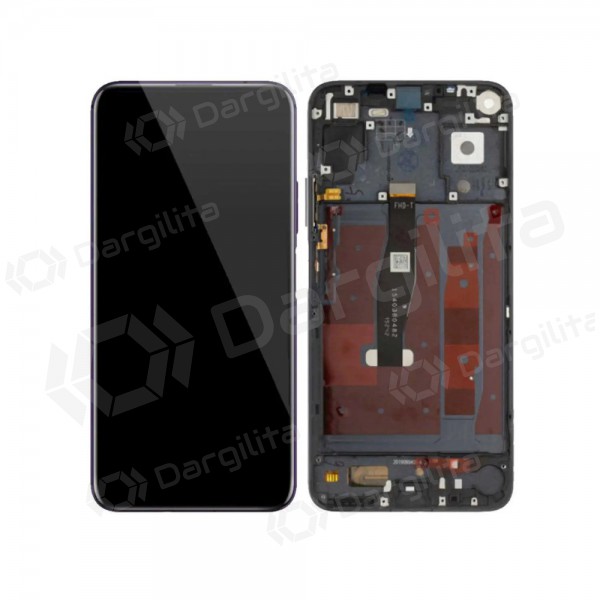 Huawei Honor 20, Nova 5T ekranas (juodas) (su rėmeliu) (Premium) Huawei Honor 20, Nova 5T ekranas (juodas) (su rėmeliu) (Premium)