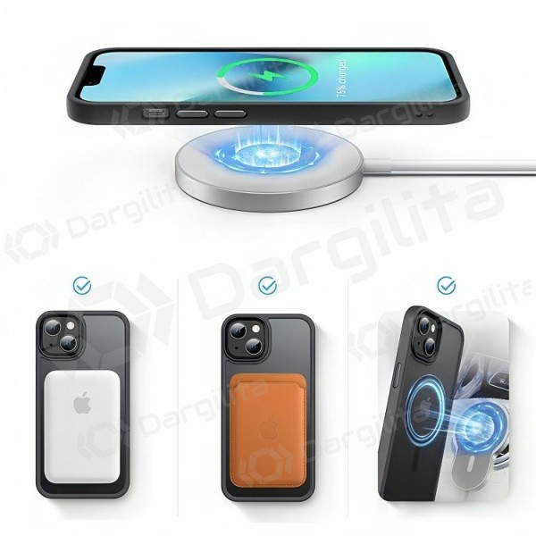 Apple iPhone 13 Pro dėklas "Reach Matte MagSafe" (juodas)