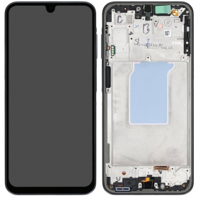 Samsung Galaxy A26 5G ekranas (juodas) (su rėmeliu) (originalus)