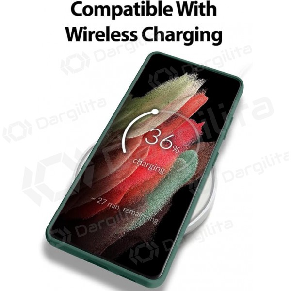 Samsung Galaxy A245 A24 4G / A246 A24 5G dėklas Mercury Goospery "Silicone Case" (tamsiai žalias)