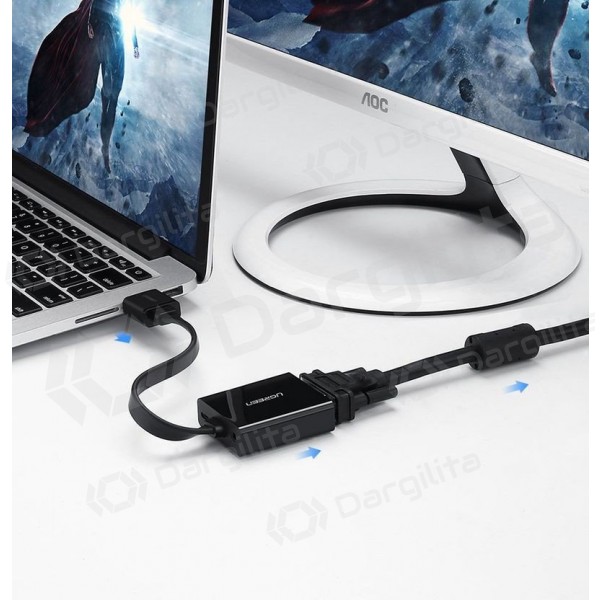 Adapteris Ugreen MM103 HDMI į VGA juodas