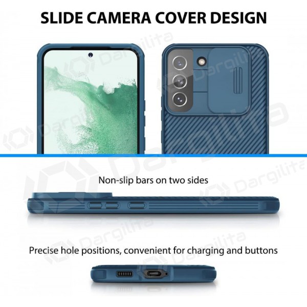 Samsung Galaxy S24 Ultra dėklas „Nillkin CamShield Pro“ (mėlynas)