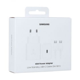 Telefono įkroviklis Samsung EP-T4511 45 W USB-C PPS Super Fast Charging baltas