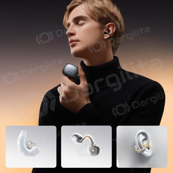 Belaidės ausinės su mikrofonu Joyroom JR-OE3 Bluetooth 5.4 USB-C pilkos