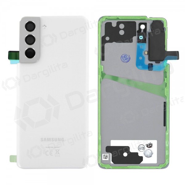 Samsung G991 Galaxy S21 5G galinis baterijos dangtelis (Phantom White) (naudotas grade A, originalus)