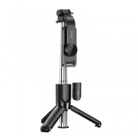 Asmenukių lazda trikojis Hoco K17 Mini telefonui 750 mm Bluetooth juoda