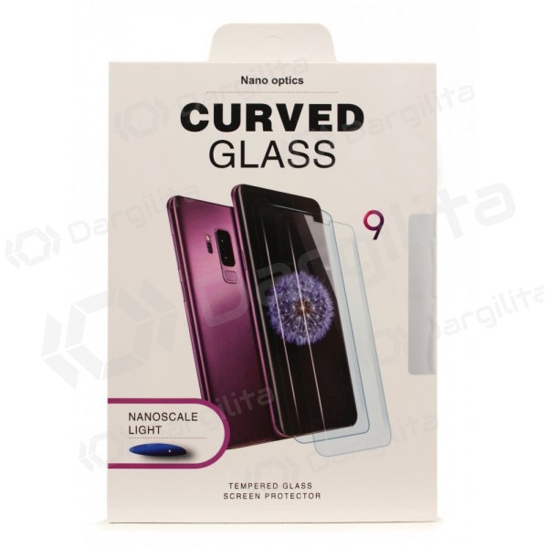 Apple iPhone XR ekrano apsauginis stikliukas "Nano Optics 5D UV Glue" (lenktas, skaidrus)