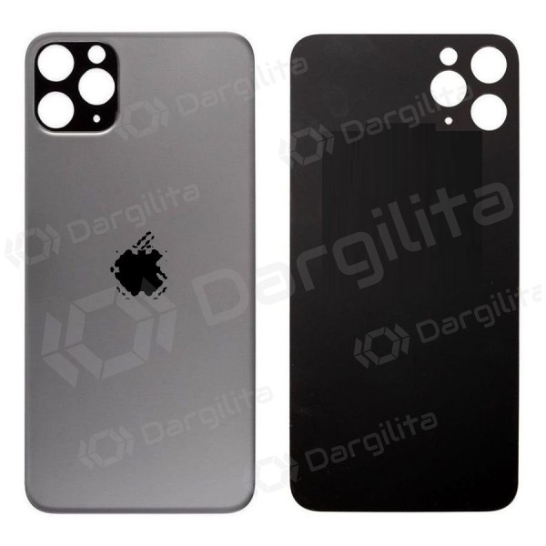 Apple iPhone 11 Pro galinis baterijos dangtelis pilkas (space grey) (bigger hole for camera)