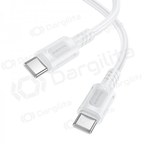 USB-C laidas Borofone BX111 USB-C į USB-C 1 m 60 W baltas