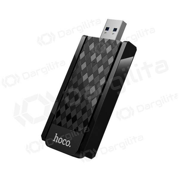 USB Wi-Fi adapteris Hoco HI34 USB 3.0 Wi-Fi 6 juodas