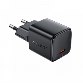 Telefono įkroviklis Acefast A118 30 W USB-C PD QC GaN juodas