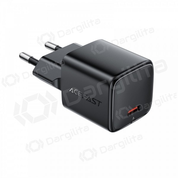 Telefono įkroviklis Acefast A118 30 W USB-C PD QC GaN juodas