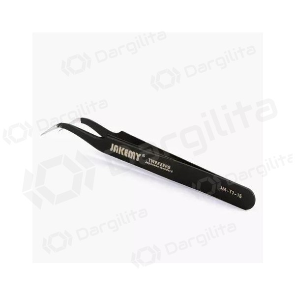 Metalinis antistatinis pincetas Jakemy JM-T7-15 Metalinis antistatinis pincetas Jakemy JM-T7-15