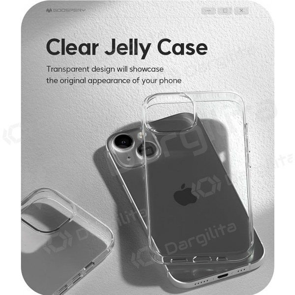 Apple iPhone 15 Plus dėklas Mercury Goospery "Jelly Clear"