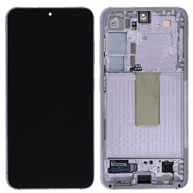 Samsung Galaxy S23 ekranas (levandos) (su rėmeliu) (originalus)