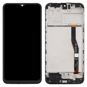 Samsung M205F Galaxy M20 ekranas (juodas) (su rėmeliu) (service pack) (originalus)