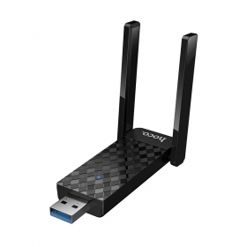 USB Wi-Fi adapteris Hoco HI34 USB 3.0 Wi-Fi 6 juodas