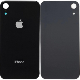 Apple iPhone XR galinis baterijos dangtelis (juodas) (bigger hole for camera)