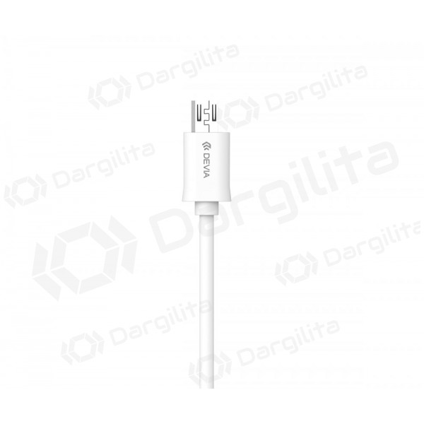USB kabelis Devia Smart microUSB 2.0m (baltas)