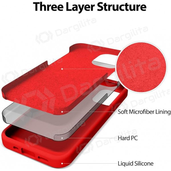 Apple iPhone 16e dėklas Mercury "Silicone Case" (raudonas)
