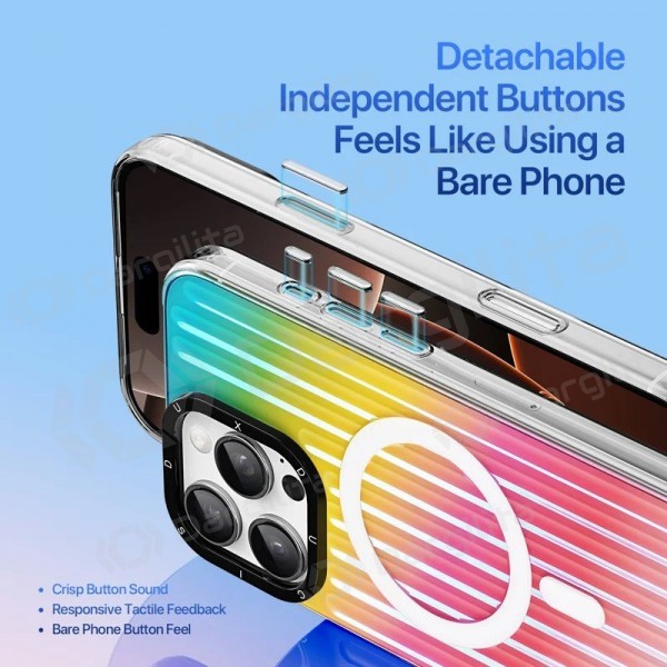 Apple iPhone 16 Pro dėklas "Dux Ducis Zest" (Gradient Rainbow)