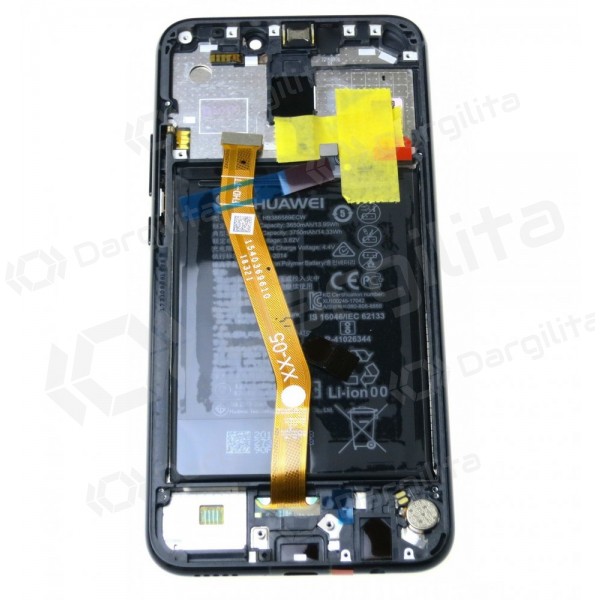 Huawei Mate 20 Lite ekranas (juodas) (su rėmeliu ir baterija) (service pack) (originalus)