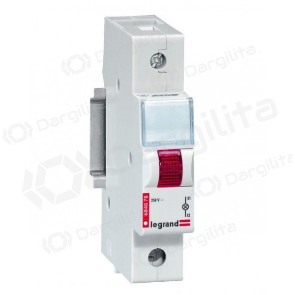 LED indikatorius ant DIN Legrand 604077 (raudonas, 230V, TX3 1 mod.)